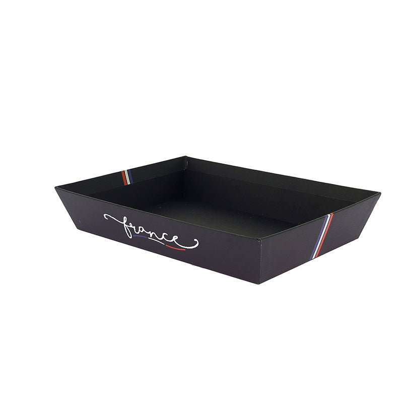 Corbeille carton rectangle Elégance 26x20 NOIR CARTON | 48 Unité(s)
