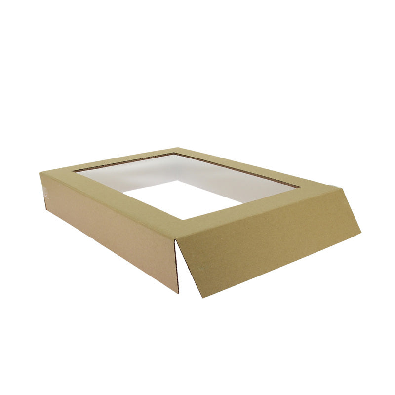 Cloche carton avec fenetre pour plateau 40x30 BOIS CARTON | 20 Unité(s)