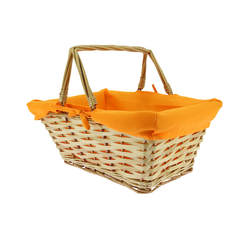 Panier rectangle doublure orange 38x28 ORANGE BOIS | 30 Unité(s)