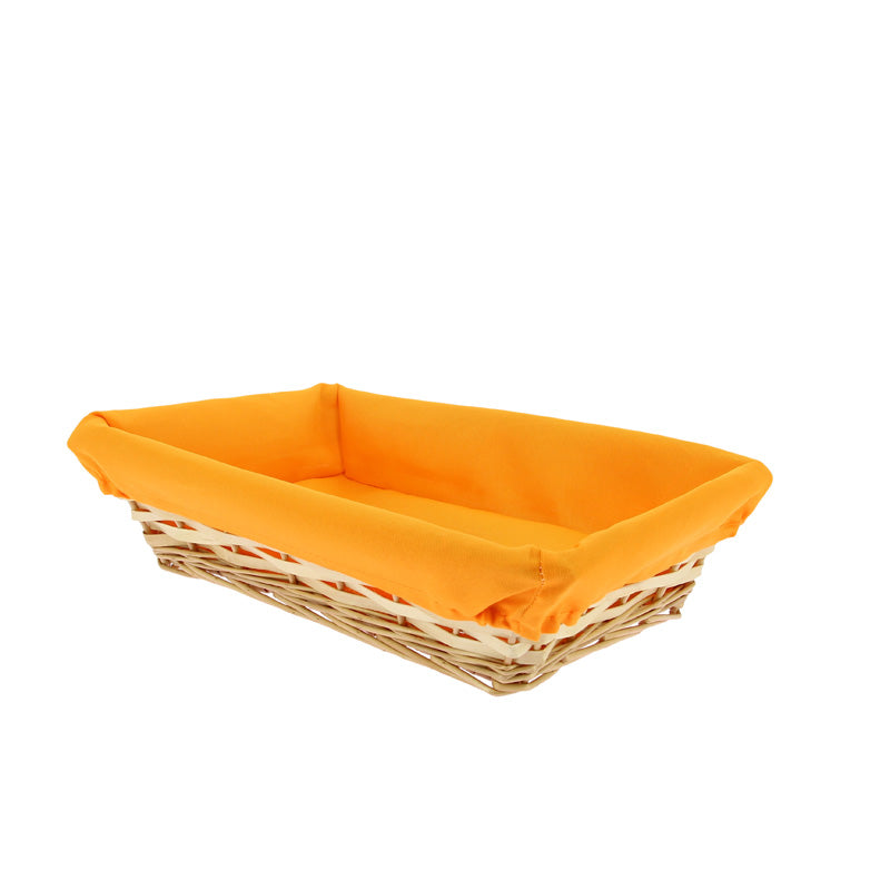 Corbeille rectangle doublure orange 35x25 ORANGE BOIS | 30 Unité(s)