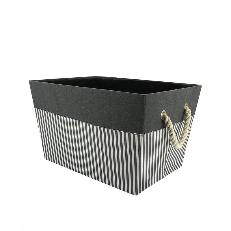 Lingère rectangle tissu rayé 41.5x30 NOIR CARTON | 24 Unité(s)
