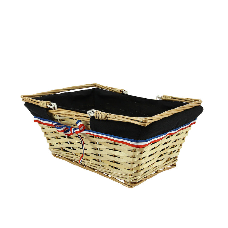 Panier rectangle doublure noire 38x28 NOIR BOIS | 30 Unité(s)