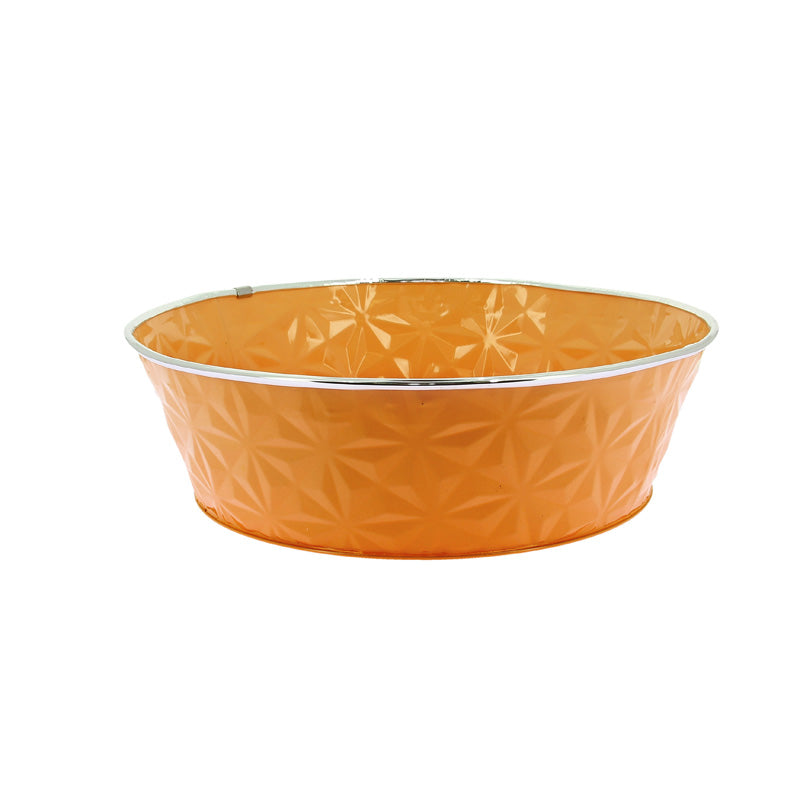Corbeille ronde zinc orange destructuré Ø35 ORANGE ZINC | 20 Unité(s)