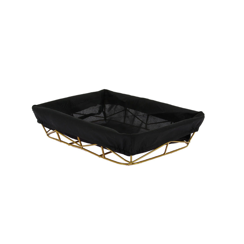 Corbeille Métal ajouré doublure noire 28x20 NOIR METAL | 40 Unité(s)