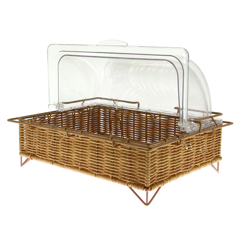 Manne rectangle Rustica + cloche plexiglass MIEL POLYPROPYLENE | 2 Unité(s)