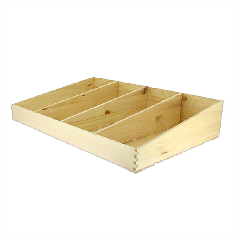 Tablette bois inclinée 3 séparation 60x40cm BOIS BOIS | 6 Unité(s)