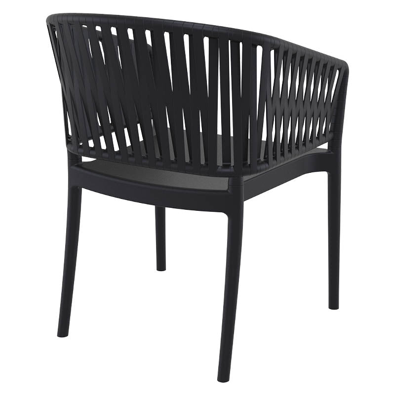 Fauteuil restaurant moderne Noa Noir PLASTIQUE | 1 Unité(s)