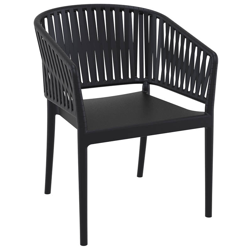 Fauteuil restaurant moderne Noa Noir PLASTIQUE | 1 Unité(s)