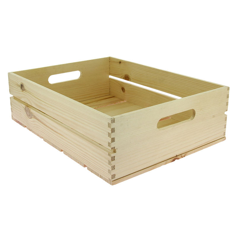 Cagette bois rectangle pin verni 40x30 Naturel BOIS | 12 Unité(s)
