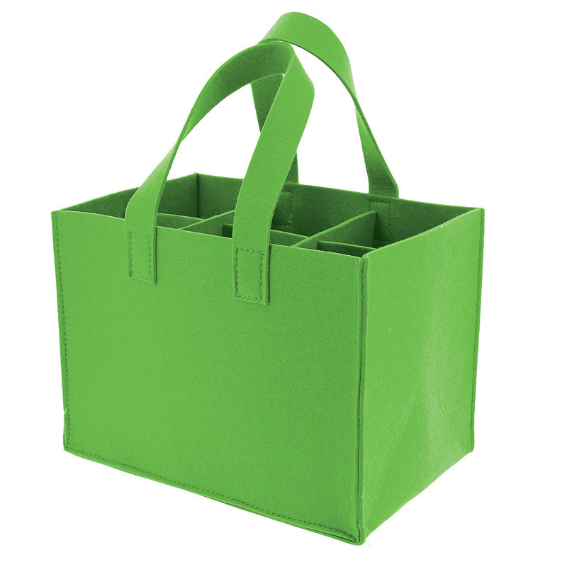 Sac feutrine vert 6 bouteilles Vert TEXTILE | 30 Unité(s)