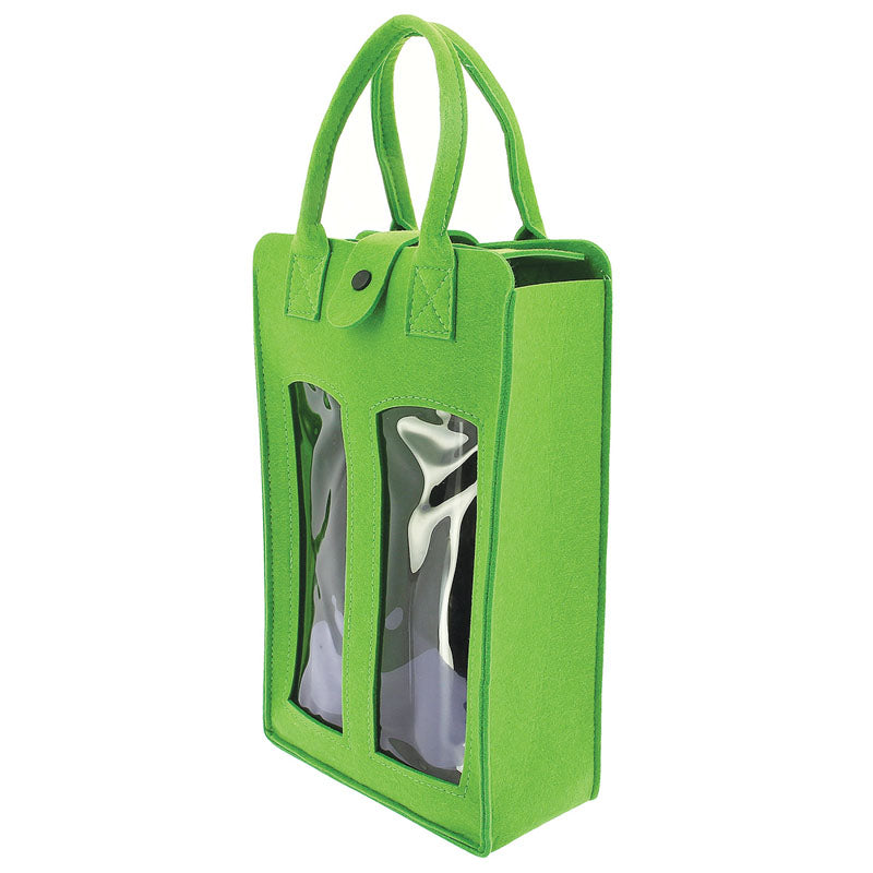 Sac feutrine vert 2 bouteilles Vert TEXTILE | 30 Unité(s)
