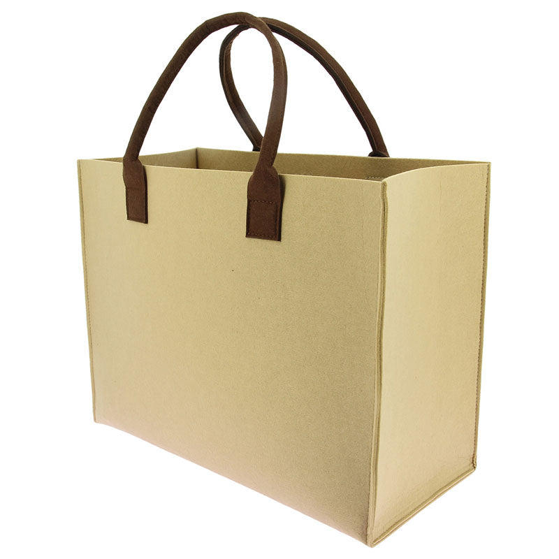 Sac feutrine beige anses simili Marron TEXTILE | 30 Unité(s)