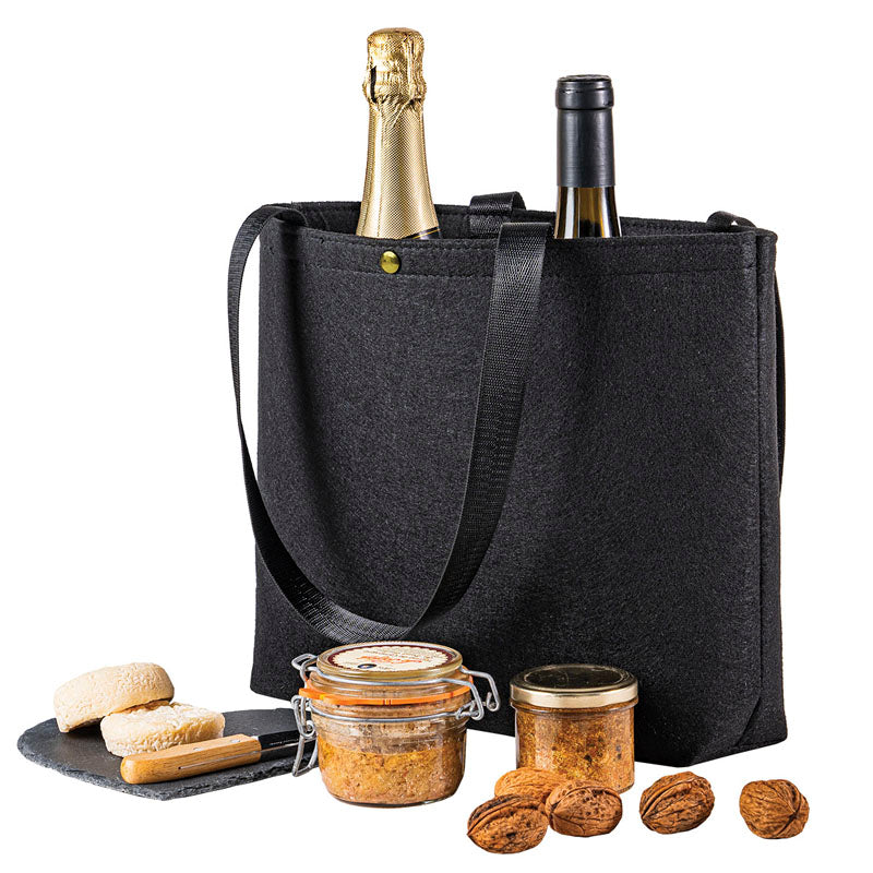 Sac feutrine noir anses textile Noir TEXTILE | 30 Unité(s)