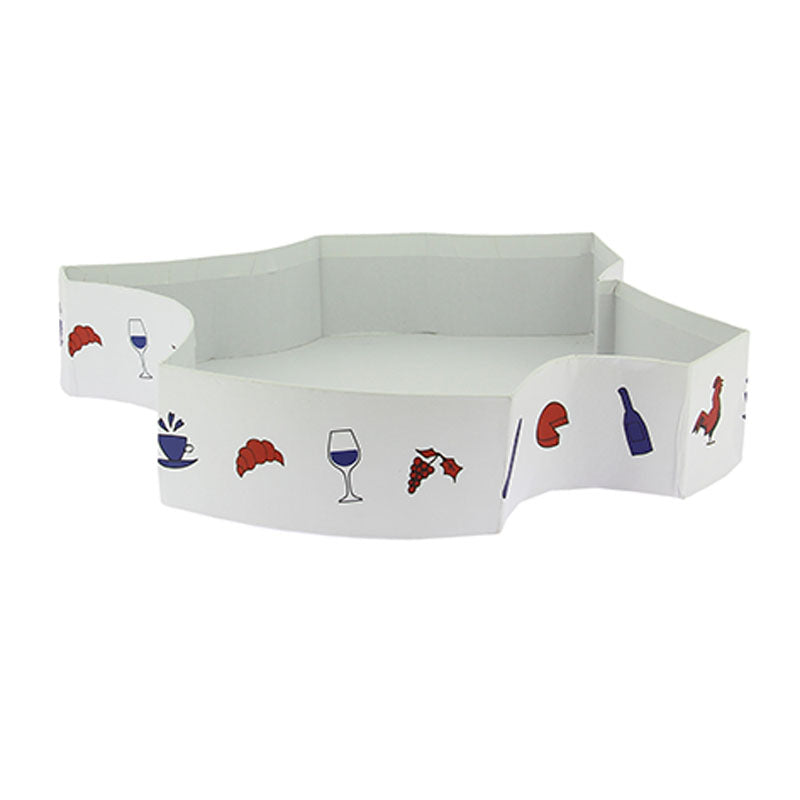Corbeille hexagone France Blanc CARTON | 16 Unité(s)