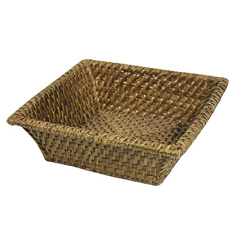 Corbeille carrée Pique Marron ROTIN | 100 Unité(s)