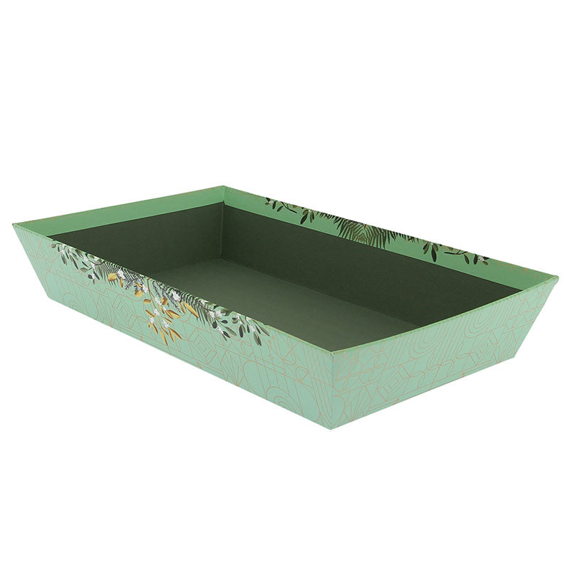 Corbeille carton rectangle Verdo 33x20 Verte CARTON | 30 Unité(s)