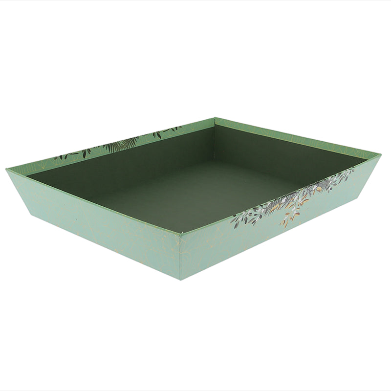 Corbeille carton rectangle Verdo 26x20 Verte CARTON | 30 Unité(s)