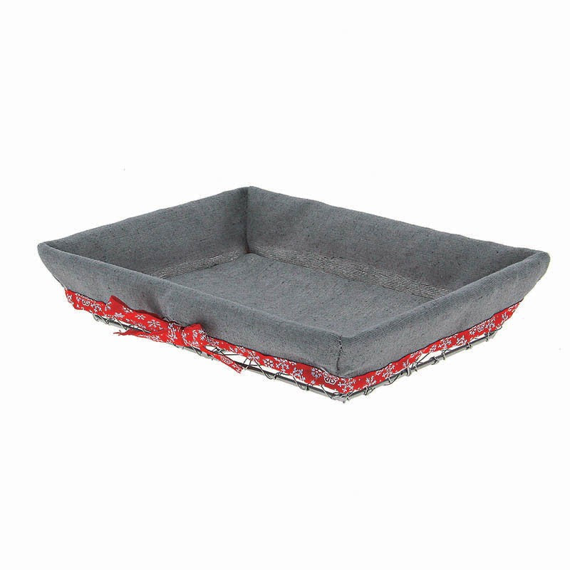 Corbeille rectangle métal Célébration 28x20 GRIS METAL | 40 Unité(s)