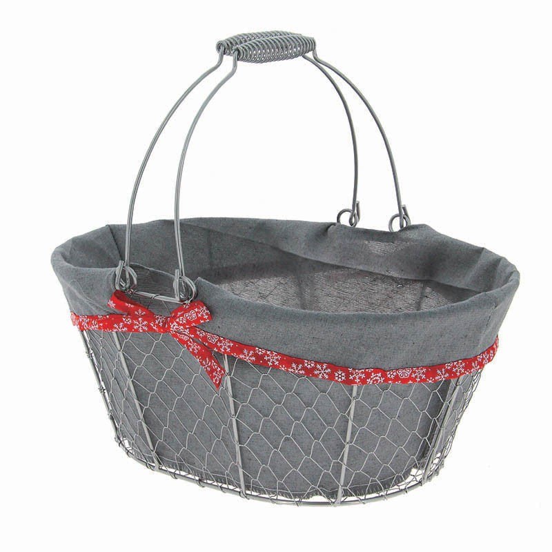 Panier ovale métal Célébration 36x25 GRIS METAL | 20 Unité(s)