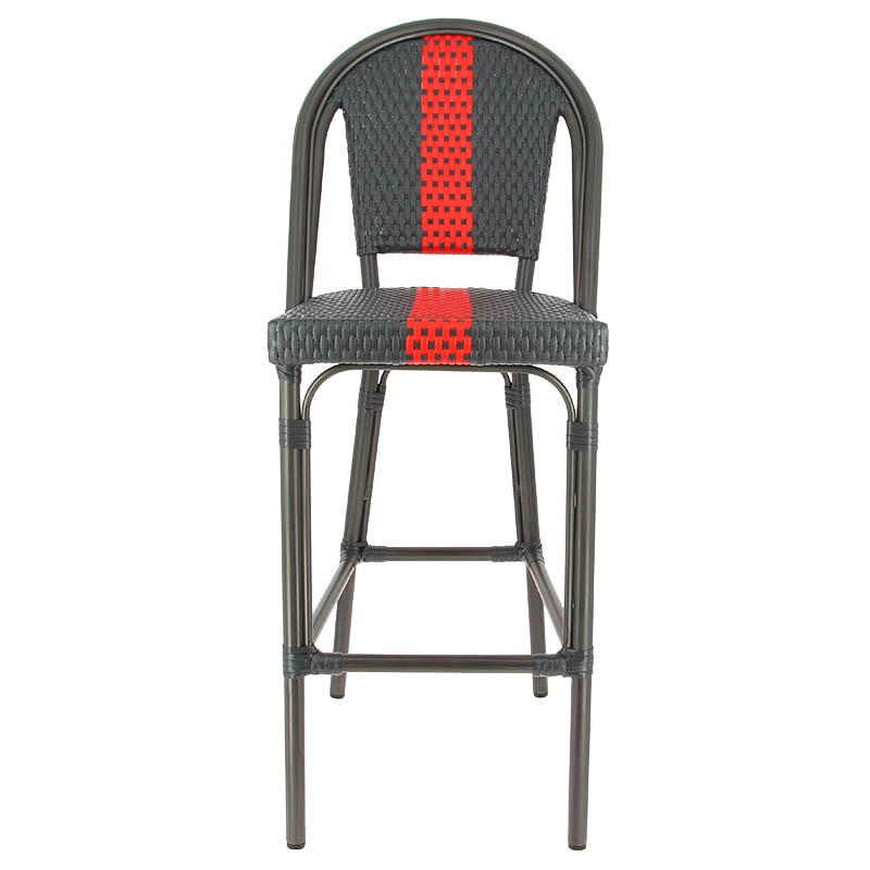 CHAISE HAUTE MONACO ROUGE METAL | 1 Unité(s)