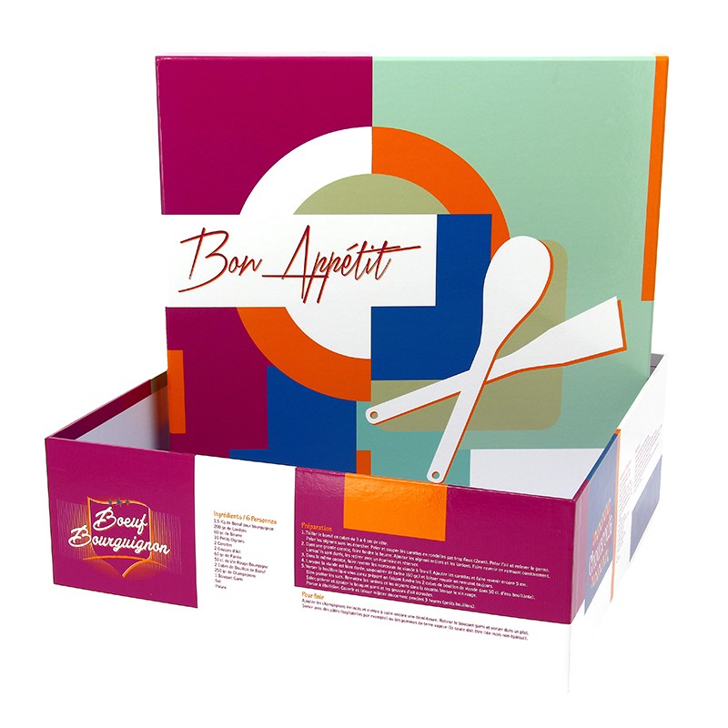 CUISINE BOITE CARREE GM 34X34X12 MULTICOLORE CARTON | 4 Unité(s)