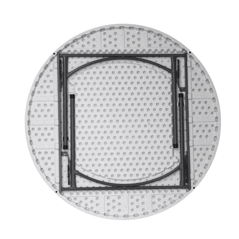Table pliante ronde HDPE Nimes Ø180x74 BLANC METAL | 1 Unité(s)