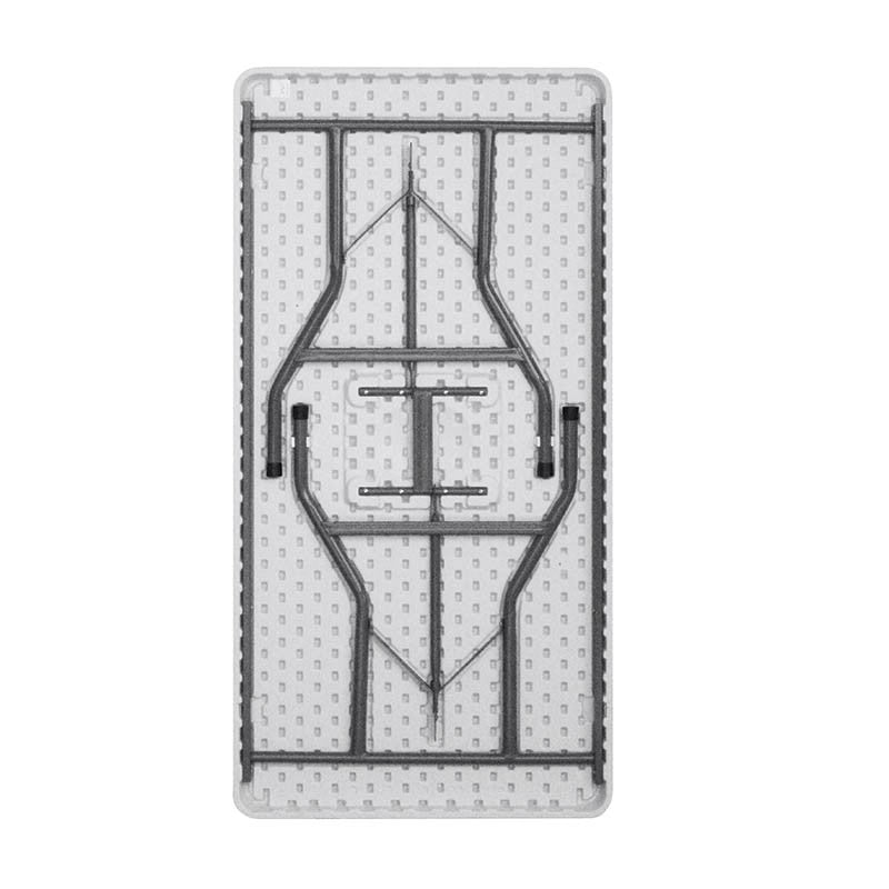 Table pliante rectangle HDPE Nimes 152x76x74 BLANC METAL | 1 Unité(s)