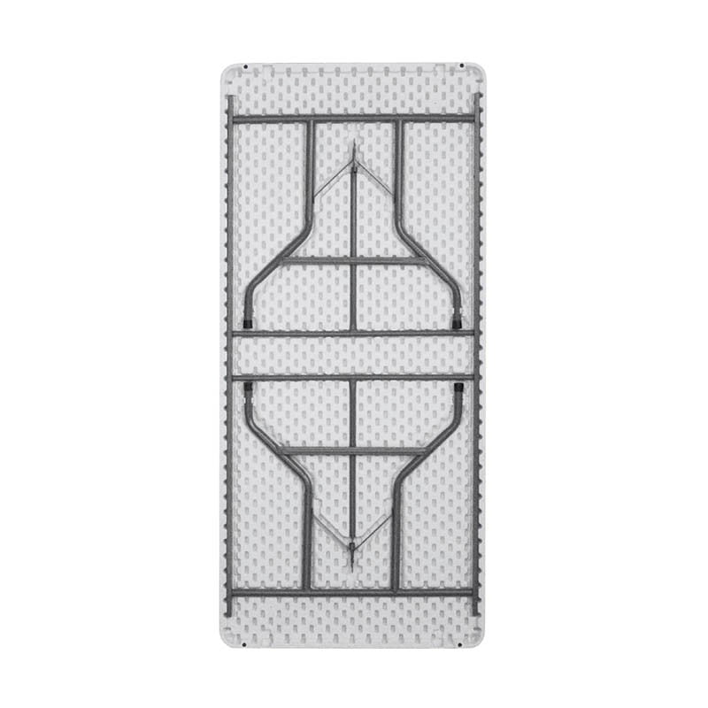 Table pliante rectangle HDPE Nimes 198x90x74 BLANC METAL | 1 Unité(s)