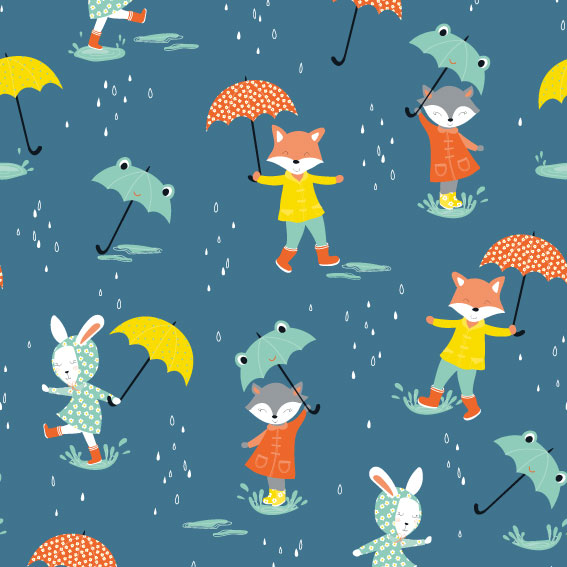 Rouleau papier cadeau 0,7 x 50 m | Enfants animaux et forêt enchantée
