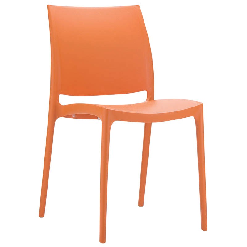 Chaise exterieure restaurant Inca ORANGE PLASTIQUE | 1 Unité(s)