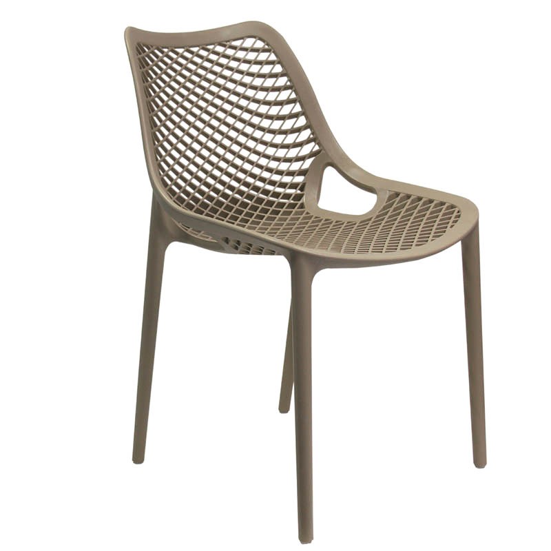 Chaise de restaurant exterieure Air TAUPE PLASTIQUE | 4 Unité(s)