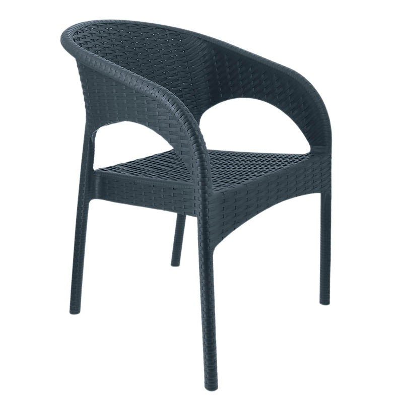 Fauteuil polypropylène Panama GRIS PLASTIQUE | 1 Unité(s)
