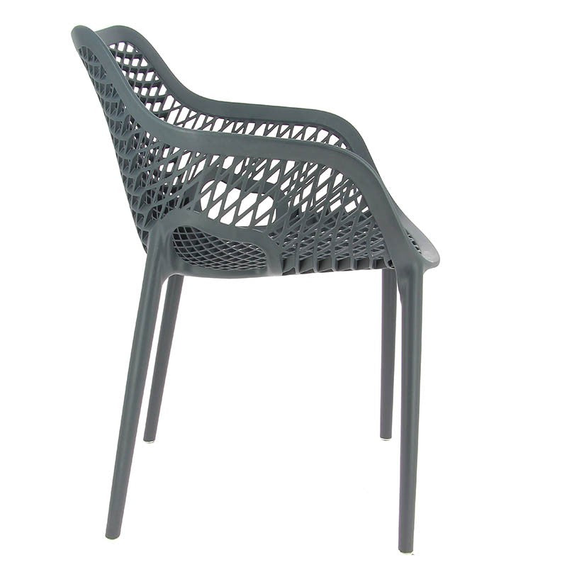 Fauteuil de restaurant exterieur Air GRIS PLASTIQUE | 4 Unité(s)