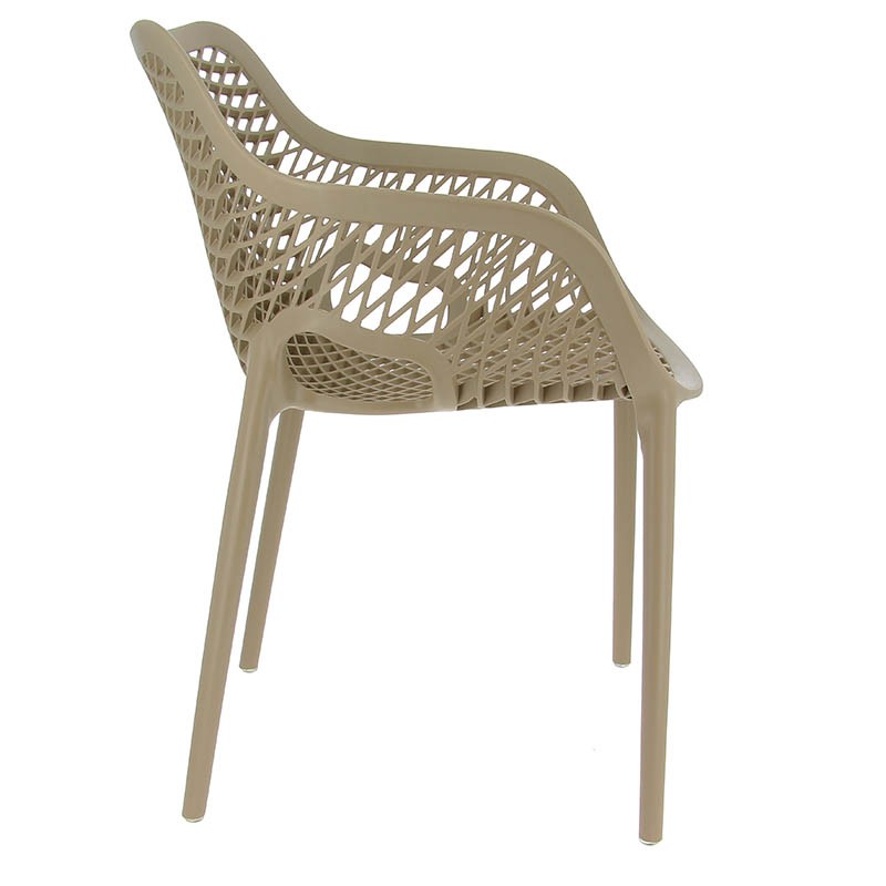 Fauteuil de restaurant exterieur Air TAUPE PLASTIQUE | 4 Unité(s)