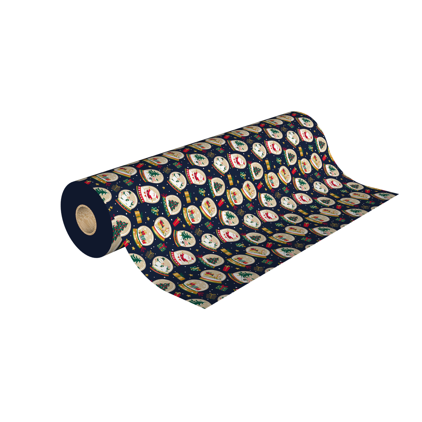 Rouleau papier cadeau 0,7 x 50 m | Joyeux Noël Boules de neige