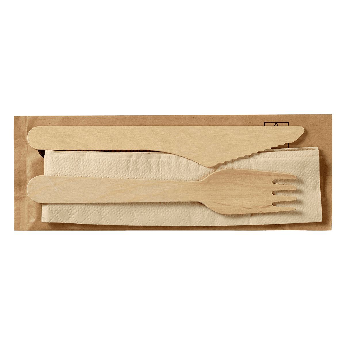 Kit couverts 3/1 bois - par 500 pièces | 500 Unité(s)