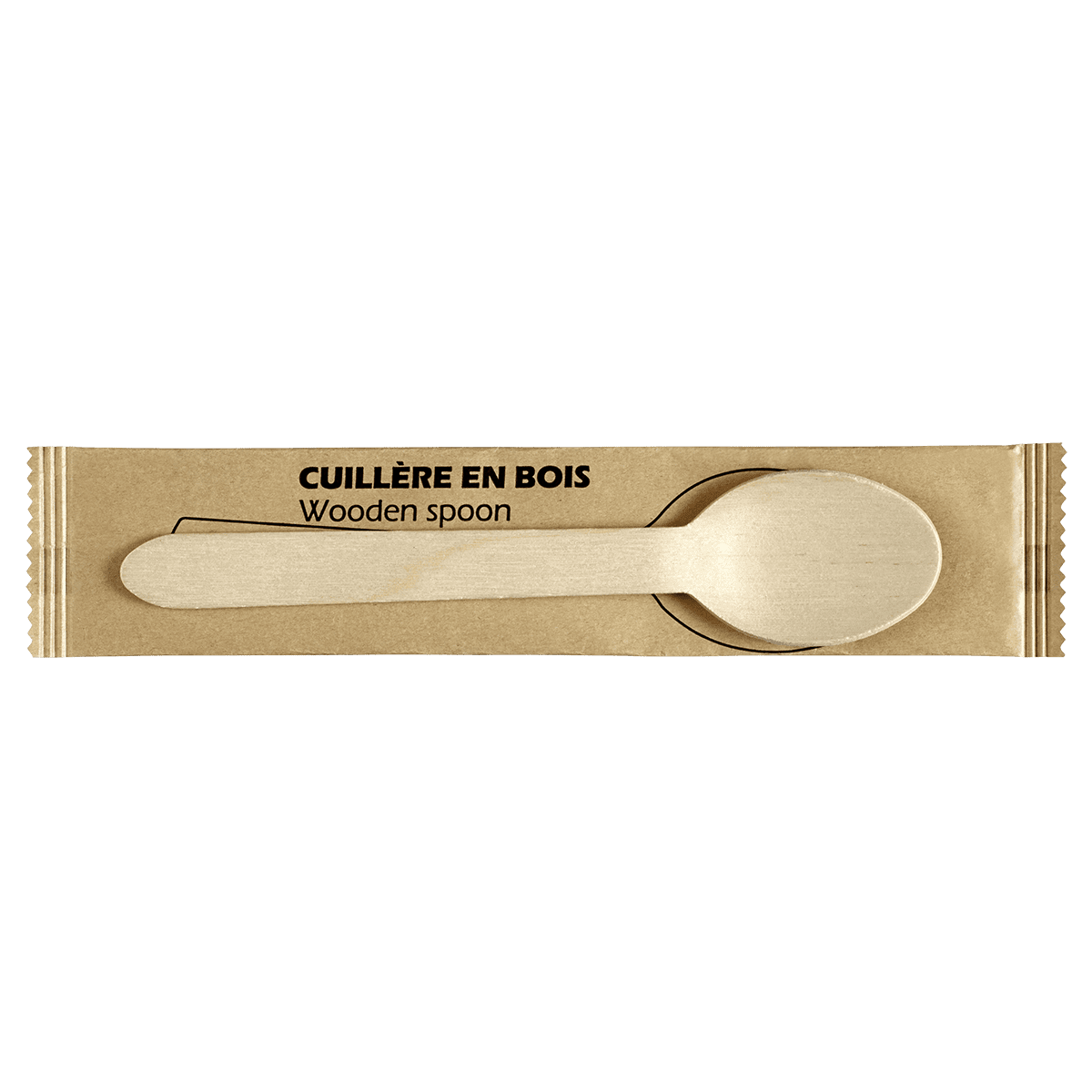 Cuillère bois emballée 158 mm | 2500 Unité(s)