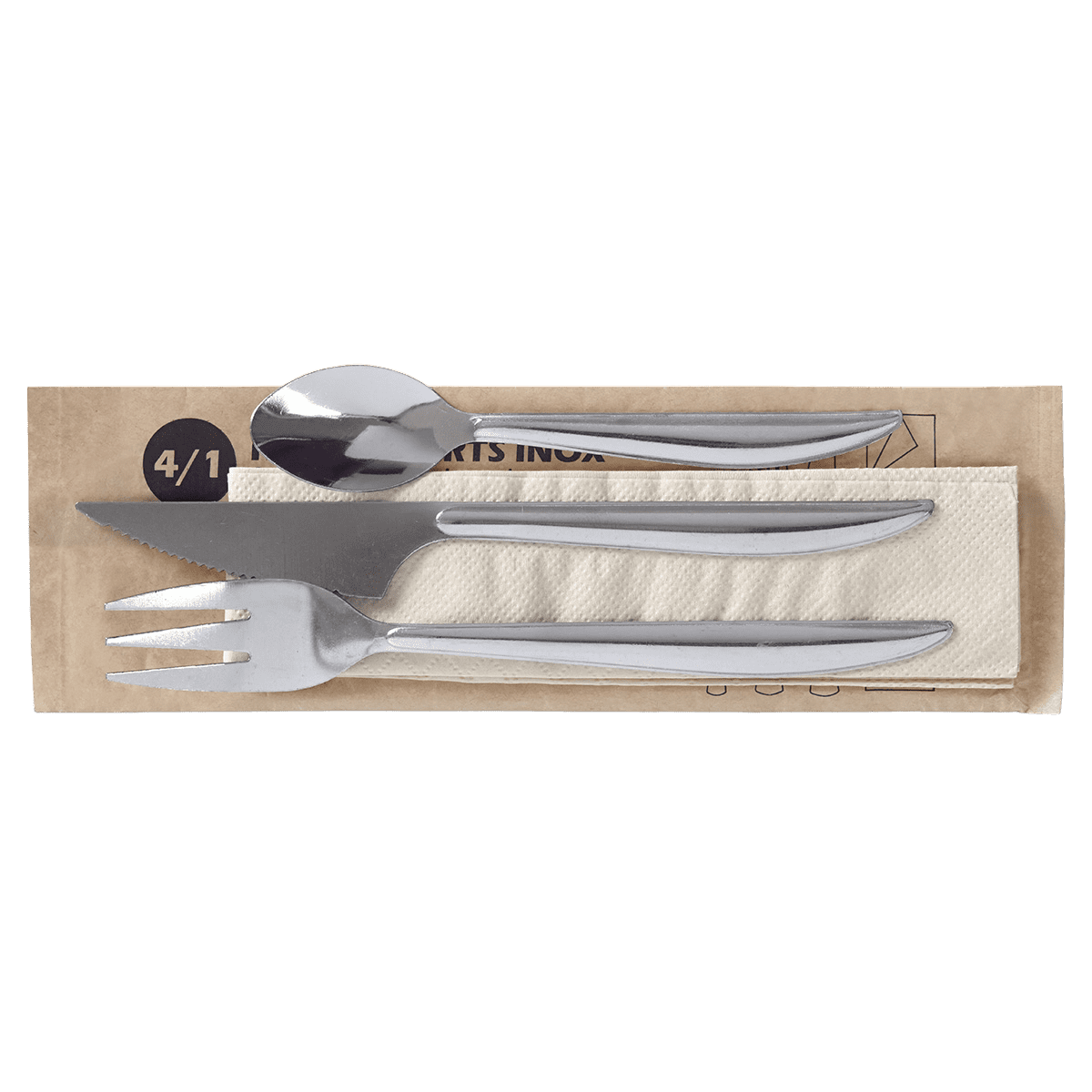Kit couverts 4/1 inox leger | 200 Unité(s)