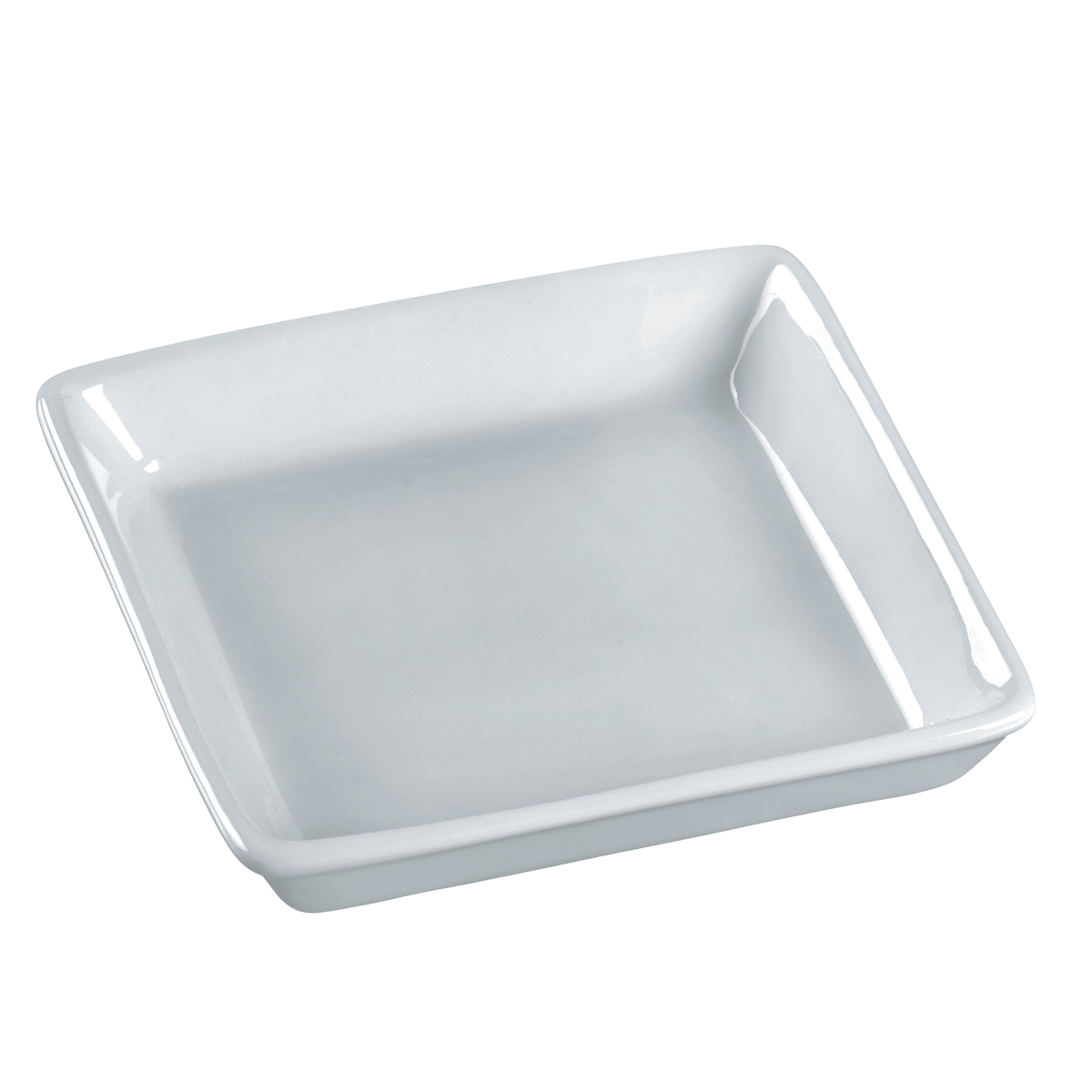 Assiette Quartz céramique blanche 90x90x16 mm | 72 Unité(s)