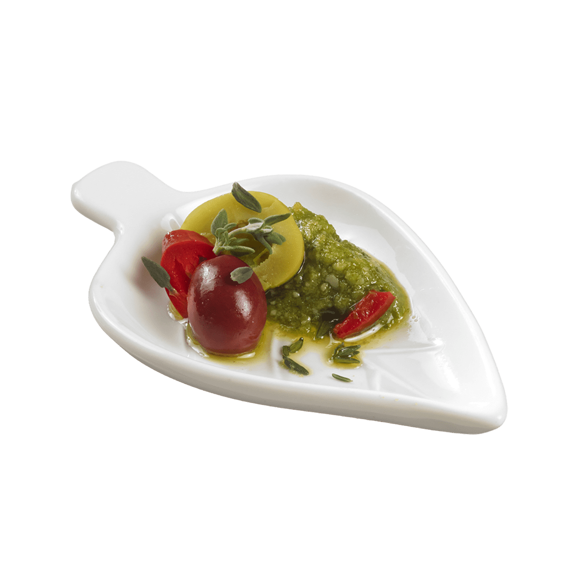 Verrine Feuille céramique 96x61x11 mm | 144 Unité(s)
