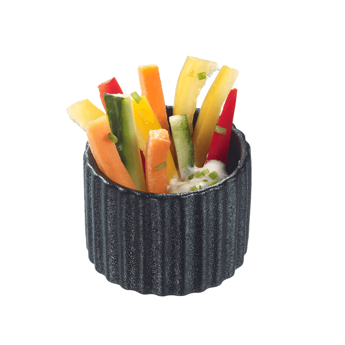 Verrine Pasta Ditalini céramique noire 60 ml | 144 Unité(s)