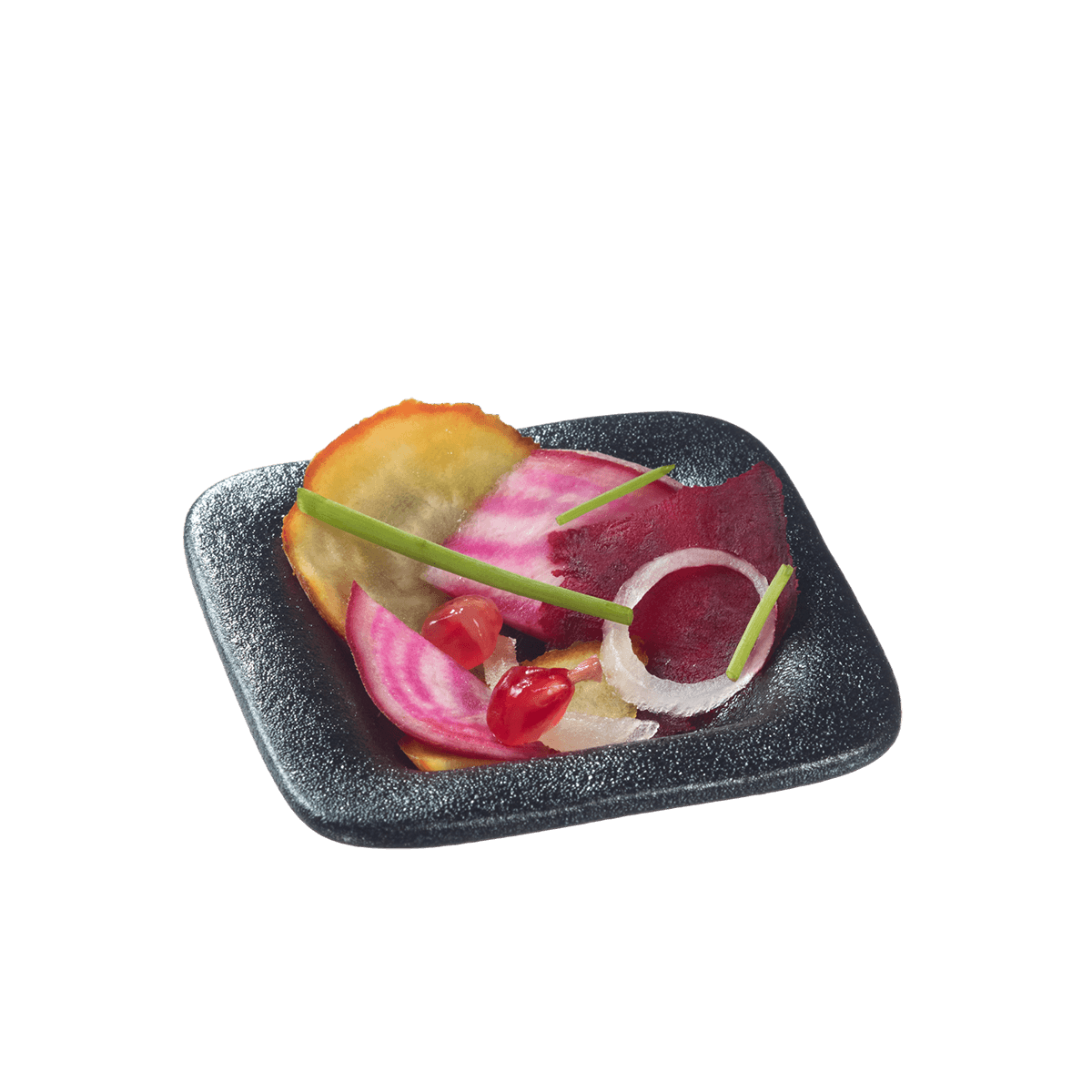 Verrine Pasta Raviole carrée céramique noire 20 ml | 216 Unité(s)