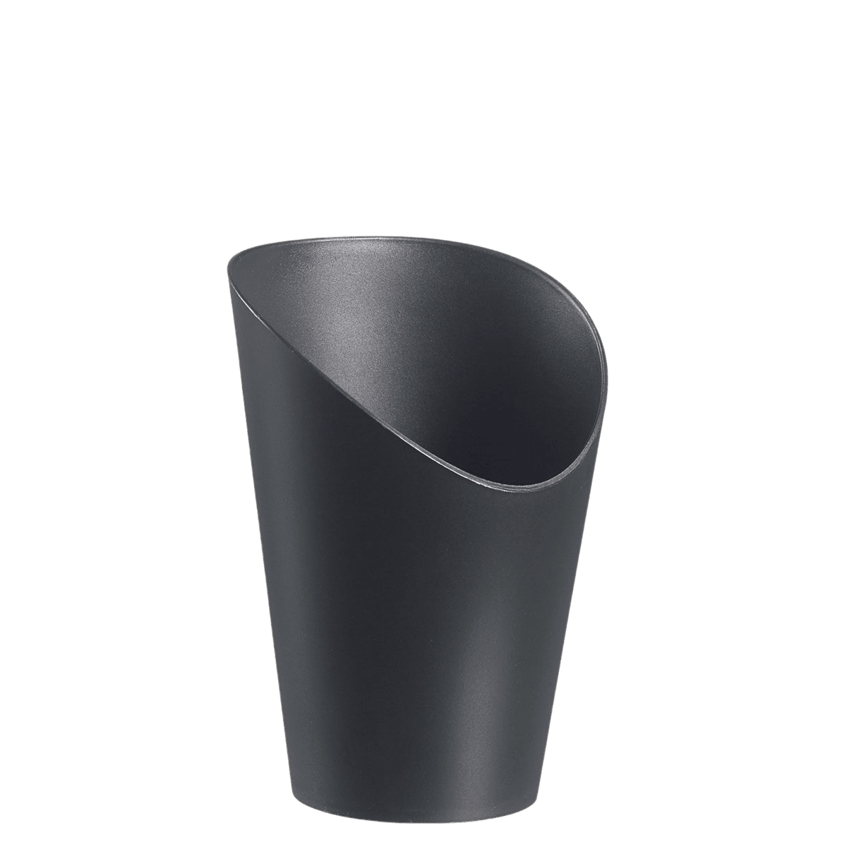 Barquette frites LOOP PP anthracite mat H120 Ø82 mm | 120 Unité(s)