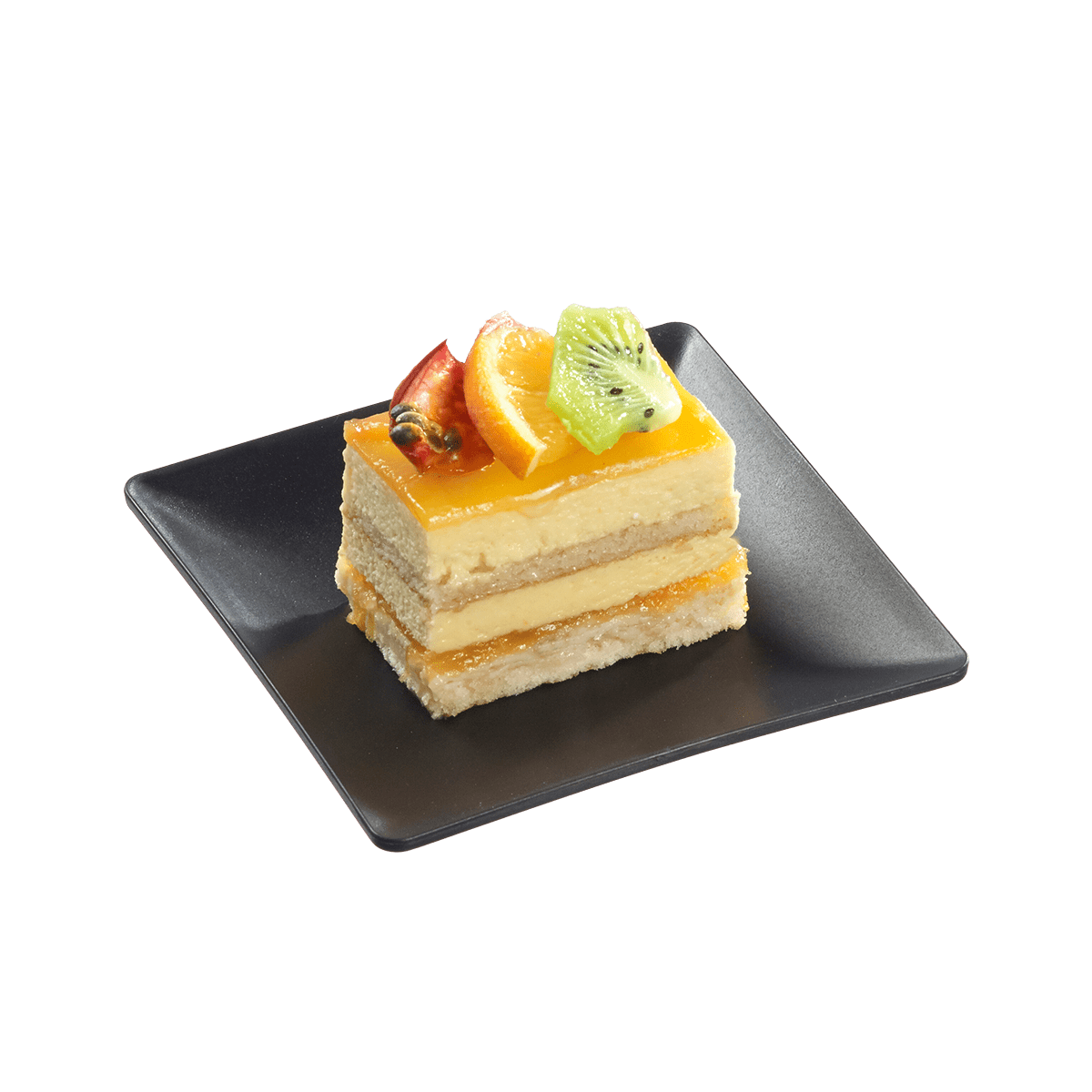 Assiette Fluid' PP noir 110 x110 mm | 100 Unité(s)