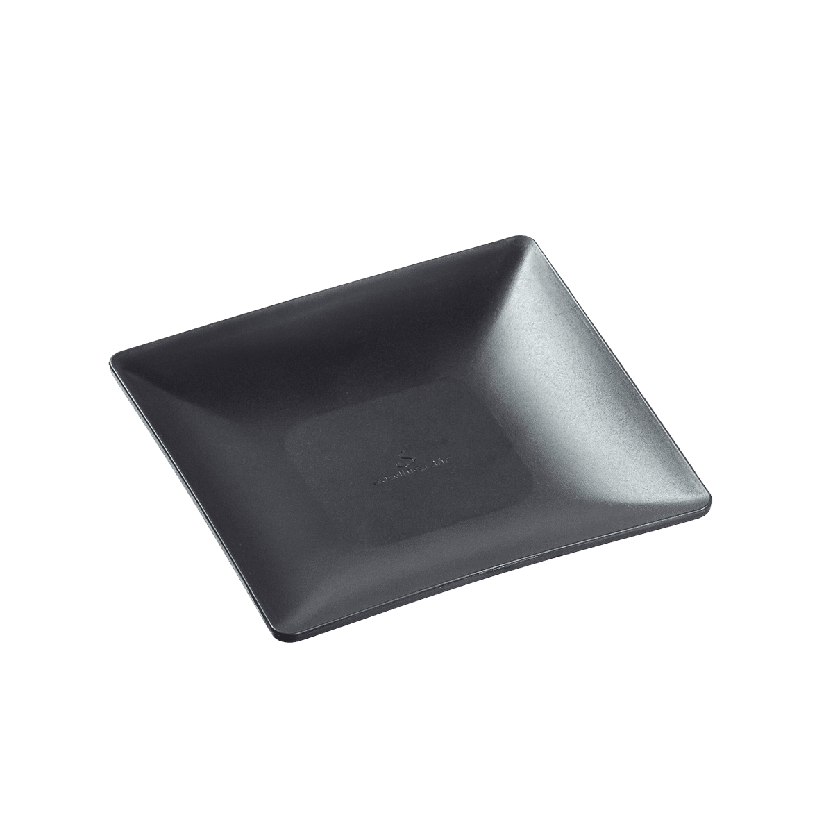 Assiette Fluid' PP noir 110 x110 mm | 100 Unité(s)