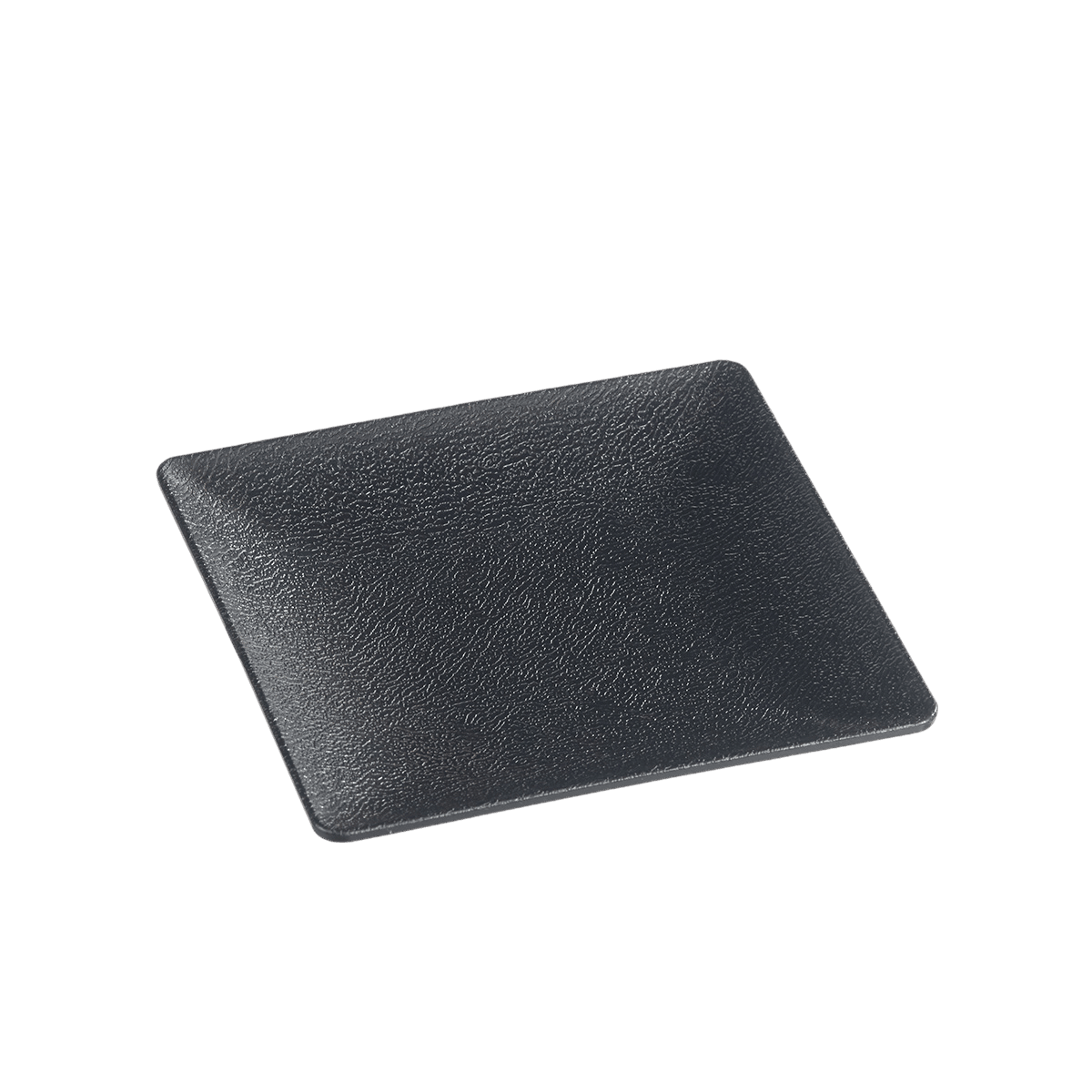 Assiette Fluid' PP noir texturé 110 x110 mm | 100 Unité(s)