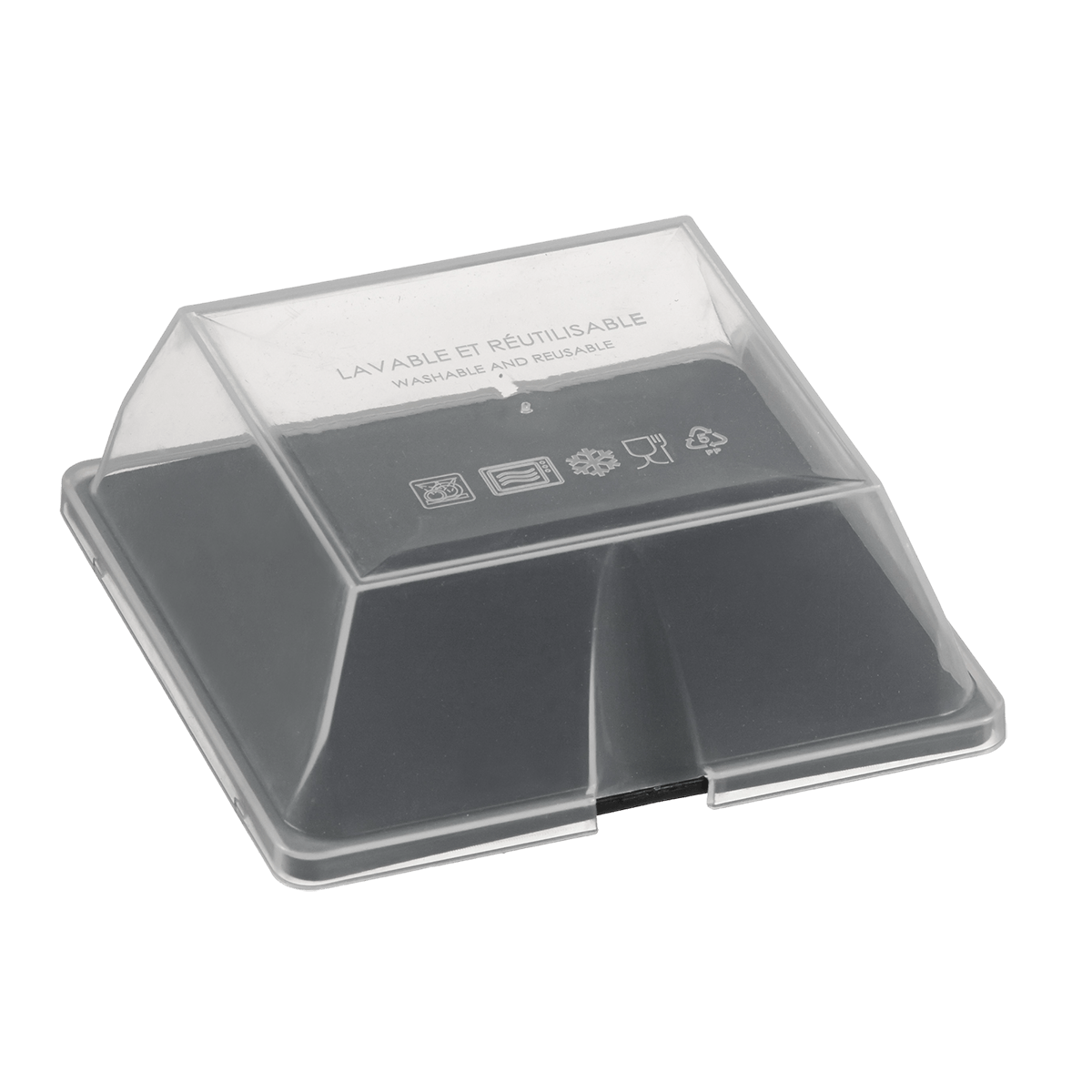 Couvercle PP pour assiette Fluid' PP 110x110 mm | 100 Unité(s)