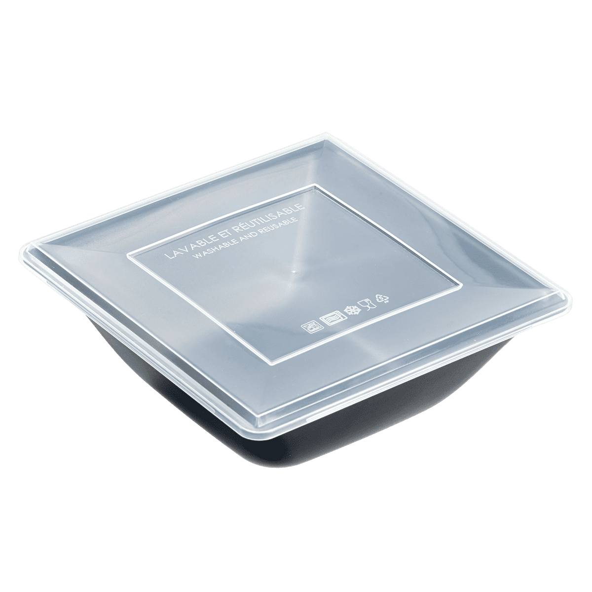 Couvercle PP pour Saladier Fluid' PP 1260 ml | 50 Unité(s)