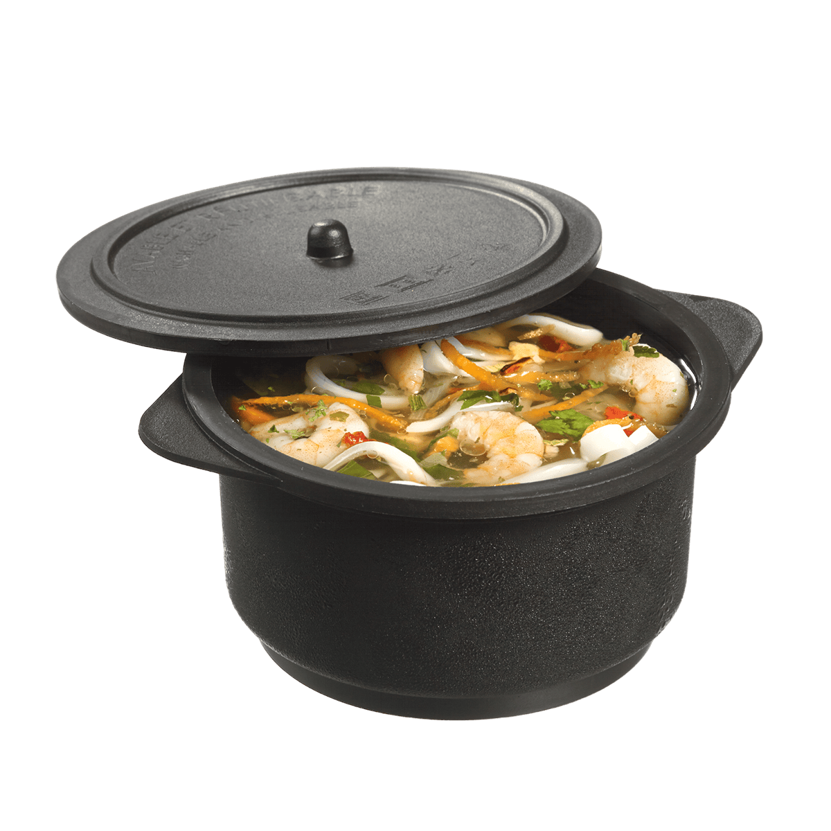 Cocotte LOOP avec couvercle PP noire 350 ml | 100 Unité(s)