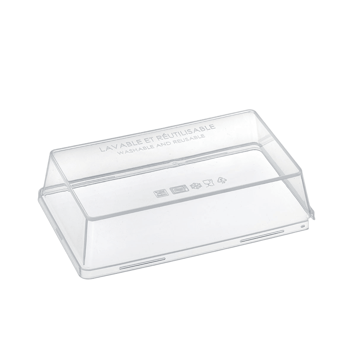 Couvercle PP pour assiette Quartz PP 160x100 mm | 120 Unité(s)
